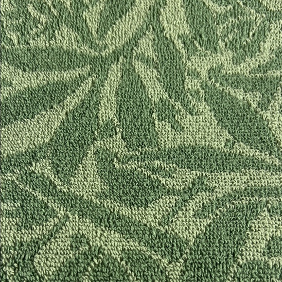 William Morris Bath Towel Set 2 Pc Sage Green Foliage Print Cotton 30 x 54 NEW - Picture 4 of 8
